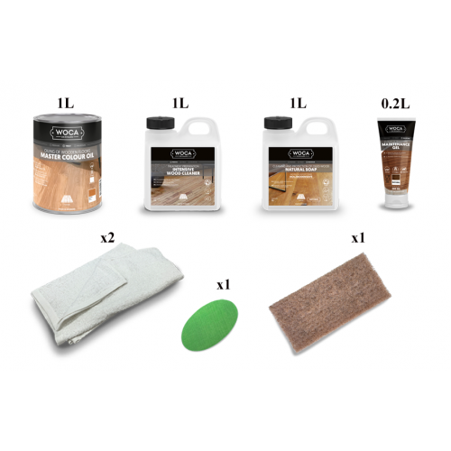 Kit Saving: DC044 (a) Double oiling an Element 7 MA natural, fired or nero wood, furnishings or other surfaces up to 5m2  (DC)